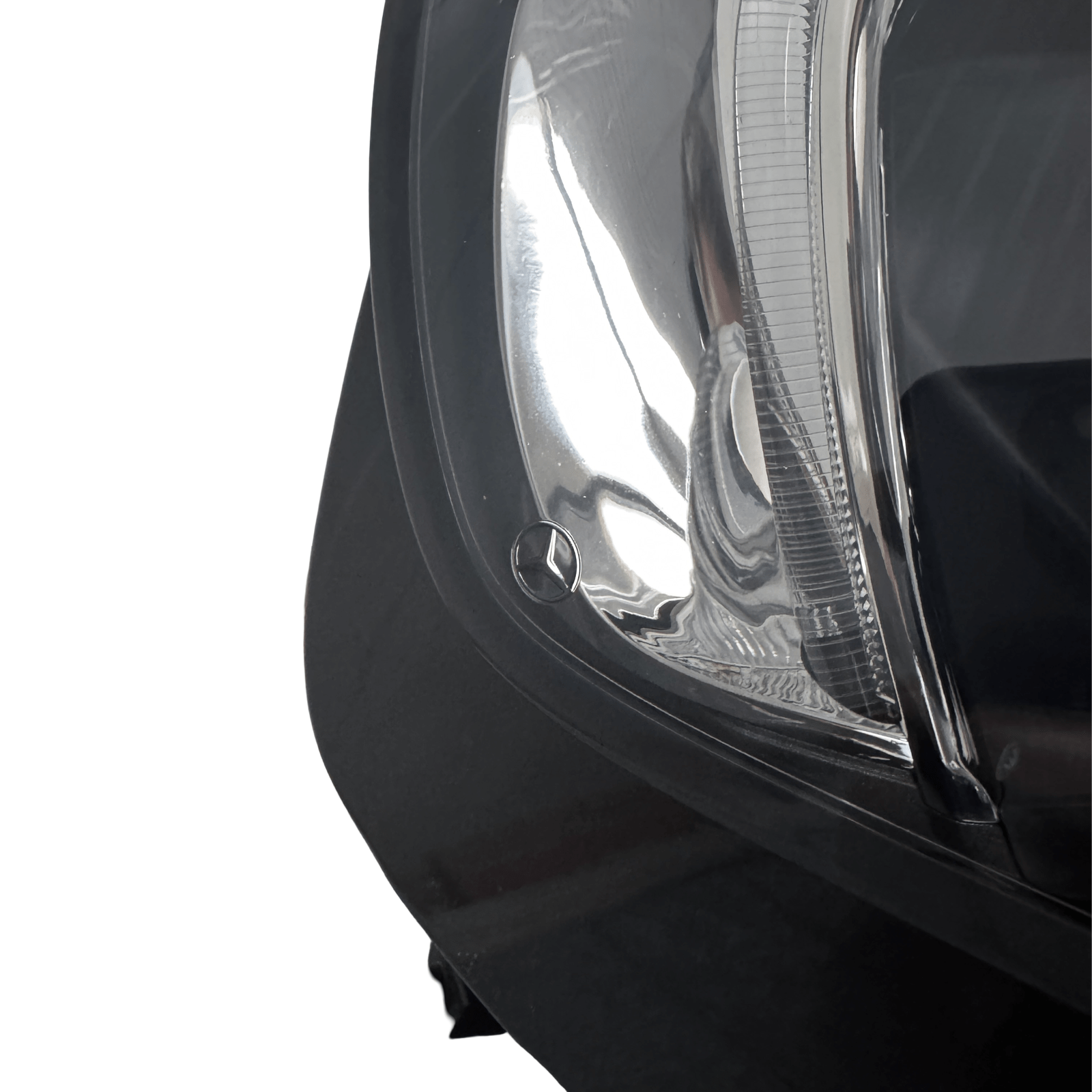 Detailed view of Mercedes AMG GT C190 LED left-side headlight