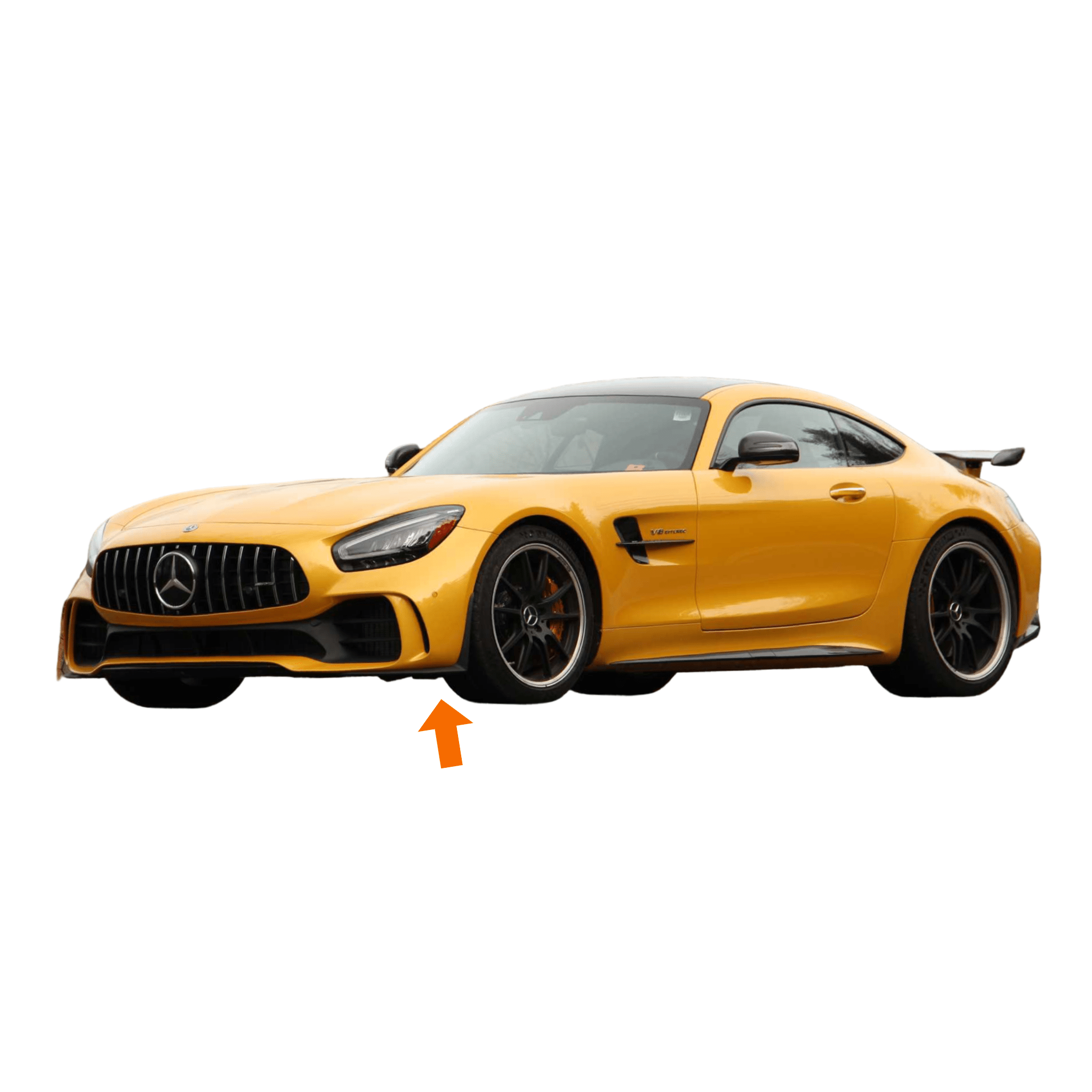 Buy Mercedes AMG GTR W190 Front Bumper Side Spoiler Aero Splitter Kit Left & Right
