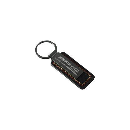 Mercedes AMG Metal Leather Carbon Effect Key Chain - GERMAN PARTS