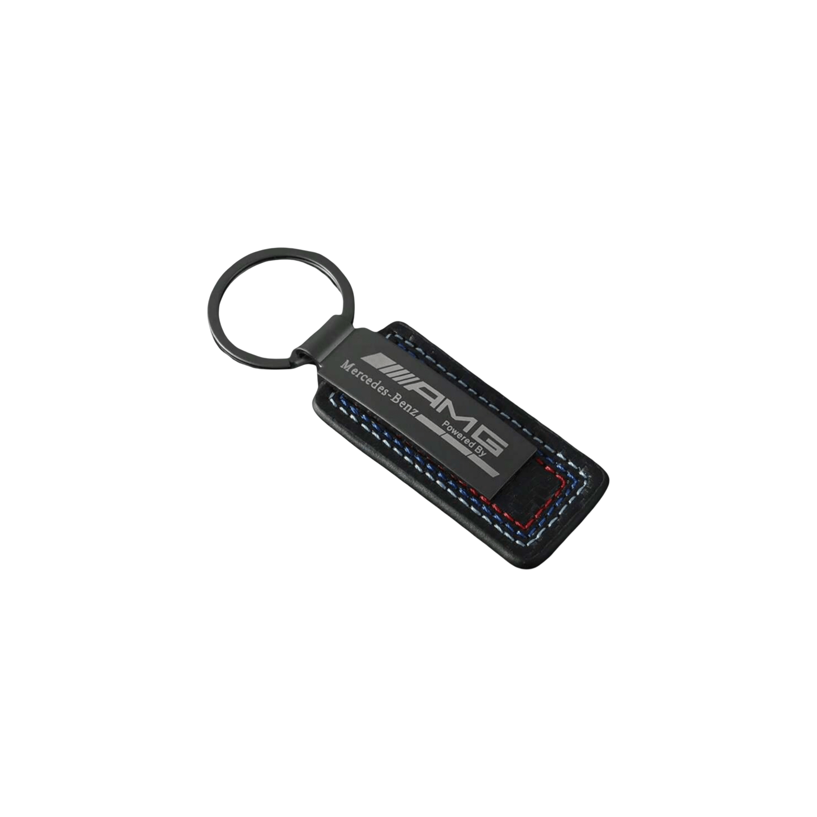 Mercedes AMG Metal Leather Carbon Effect Key Chain - GERMAN PARTS