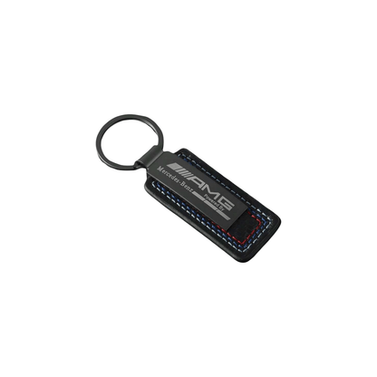 Mercedes AMG Metal Leather Carbon Effect Key Chain - GERMAN PARTS