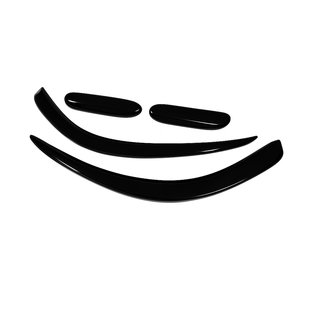 Mercedes C63 W204 Facelift Front bumper Canards (Black Gloss) - GERMAN PARTS