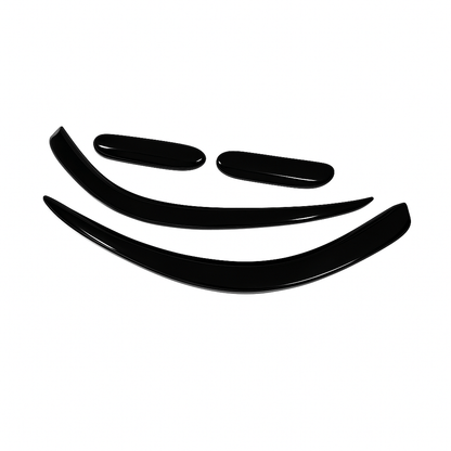 Mercedes C63 W204 Facelift Front bumper Canards (Black Gloss) - GERMAN PARTS