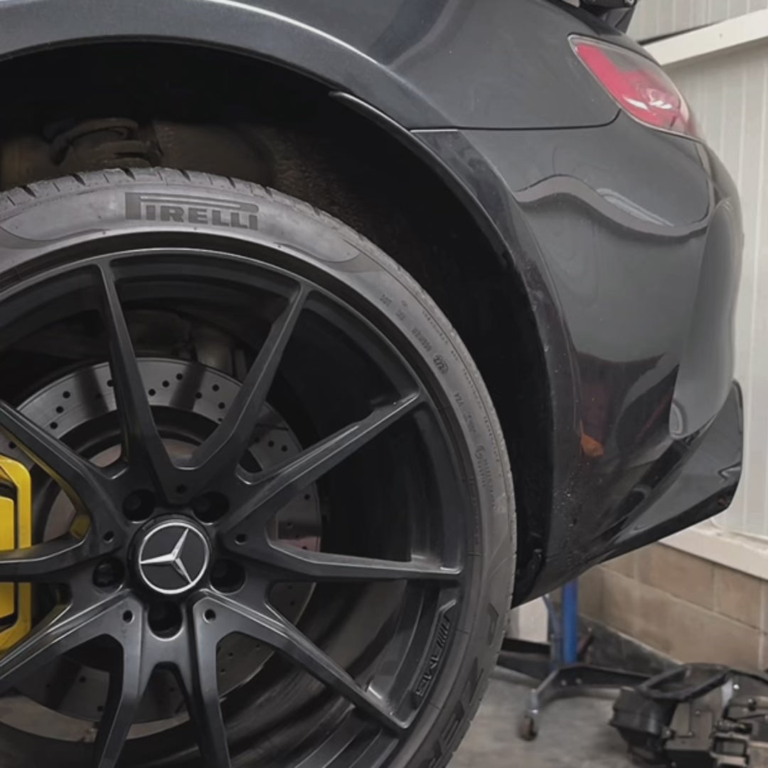 Mercedes AMG GTR & GTR PRO R190 C190 Rear bumper side splitters (Dry Carbon) A1908854904 A1908855004